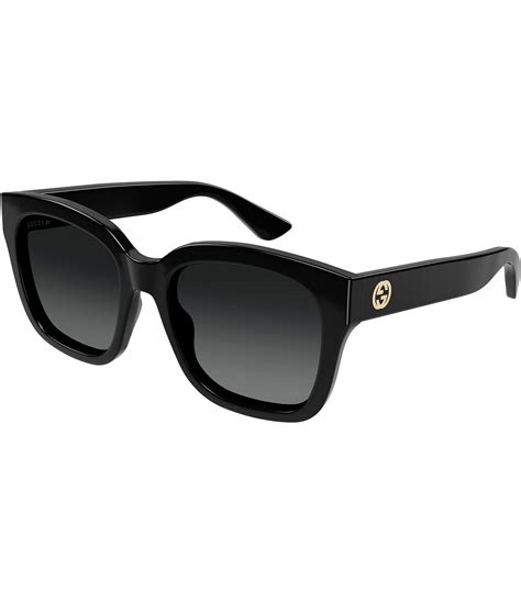 gucci black swarovski sunglasses|gucci minimal 54mm square sunglasses.